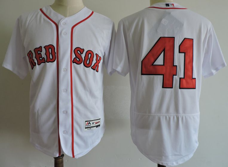 Men Boston Red Sox #41 Chris Sale White Elite MLB Jerseys->->MLB Jersey
